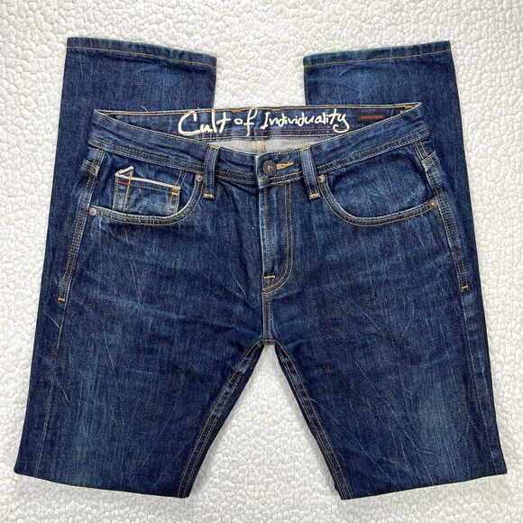 Cult of Individuality Selvedge Rocker Slim Fit Jeans 32x33 Japanese Denim USA - Picture 1 of 16